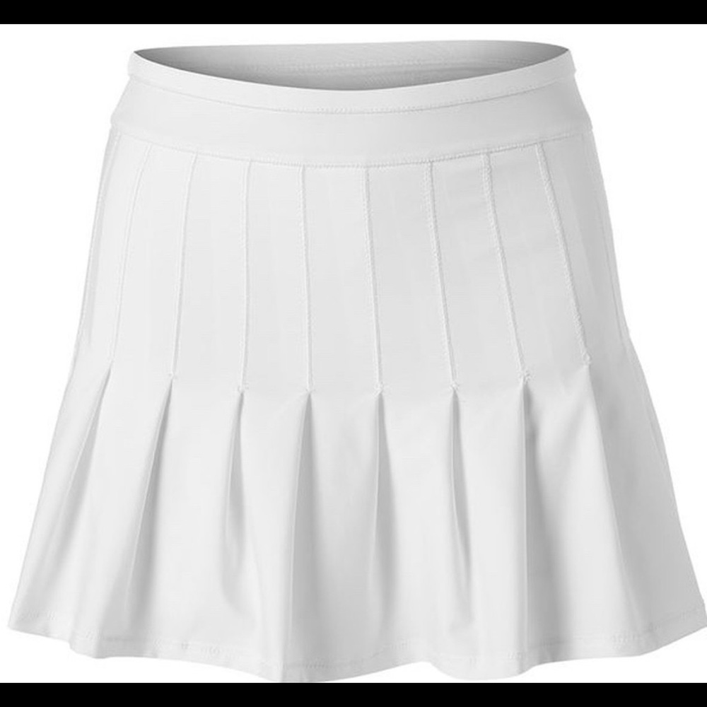 White pleated skirt
